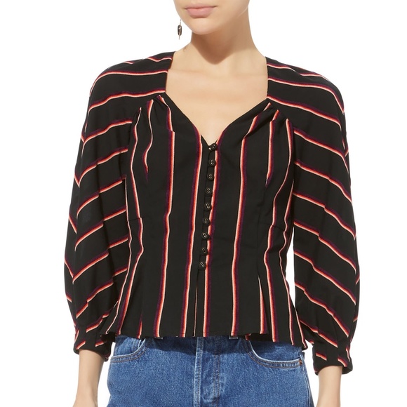 INTERMIX Lexi Striped Top Size 4 - Picture 1 of 5